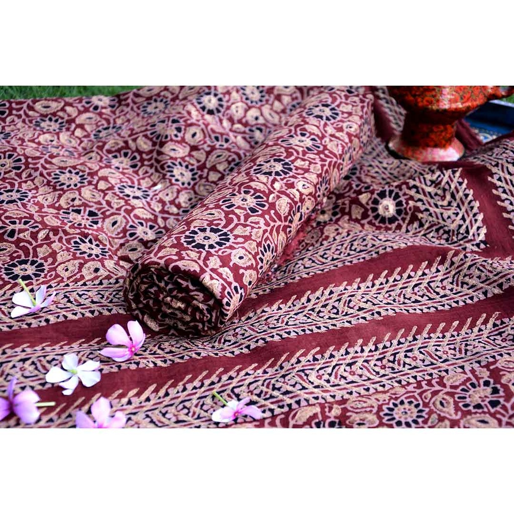 Gold work Ajrak - 2 Piece Suit  