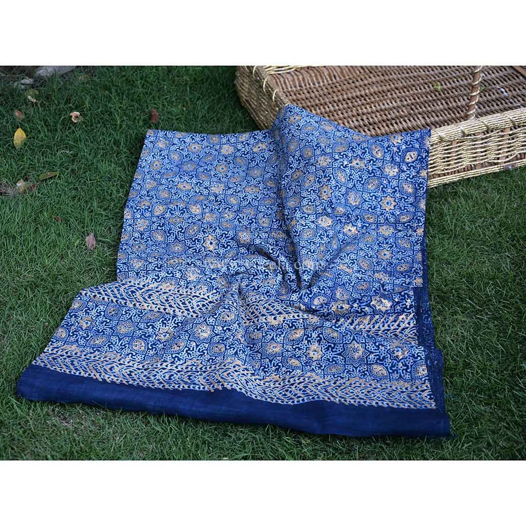 Gold work Ajrak - 2 Piece Suit  