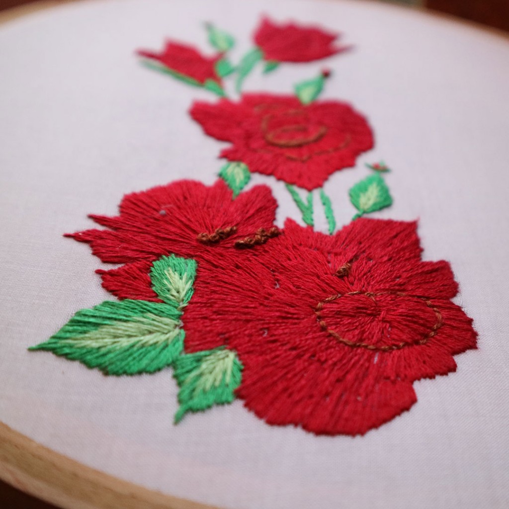 Roses Hoop Embroidery IMG # 1