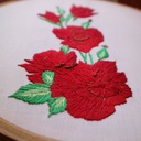 Roses Hoop Embroidery IMG # 1