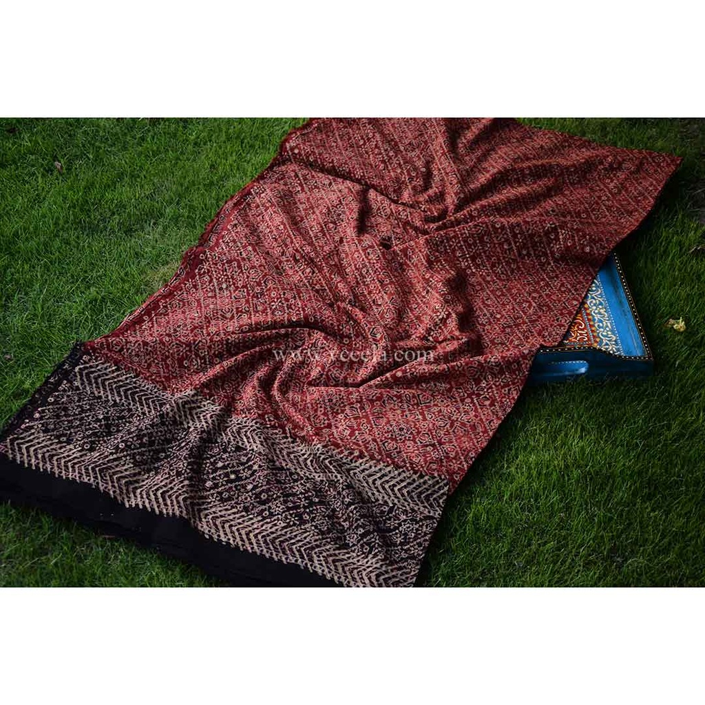 Gold work Ajrak - 2 Piece Suit