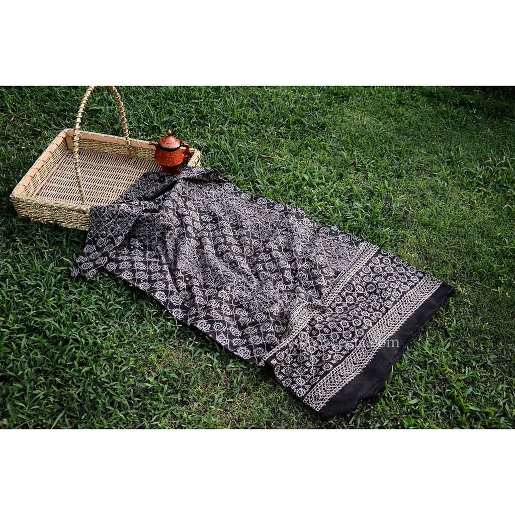 Gold work Ajrak - 2 Piece Suit    