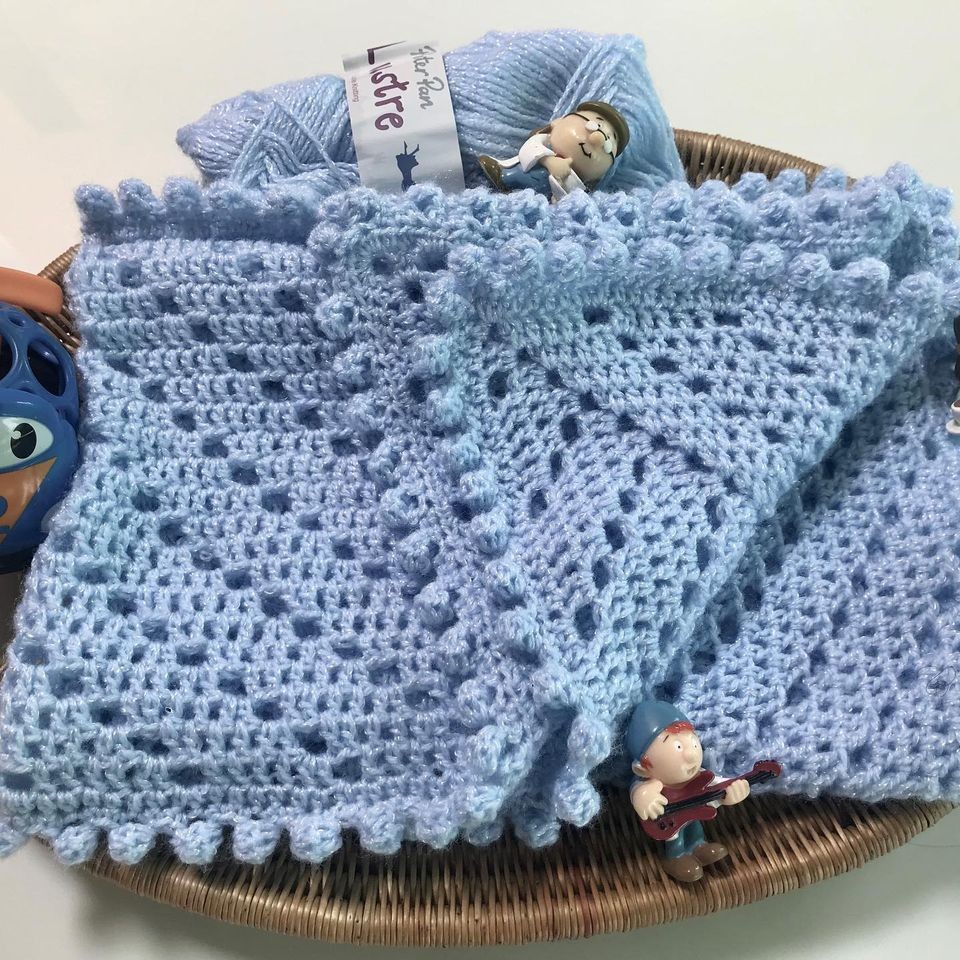 blue baby blanket IMG # 1