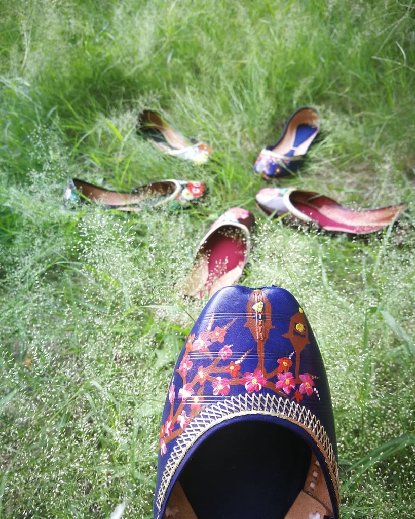 Hand Painted Leather Khussa