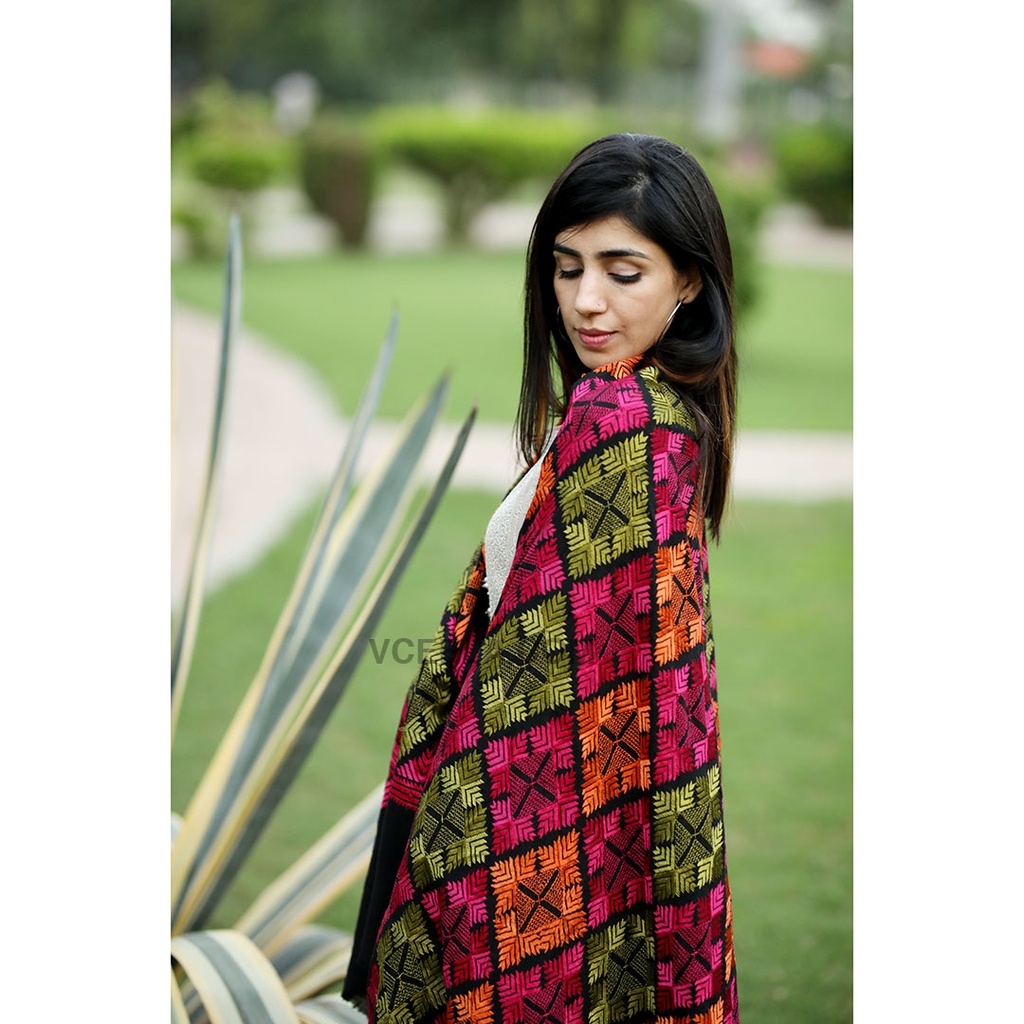Embroidered Phulkari Shaw 