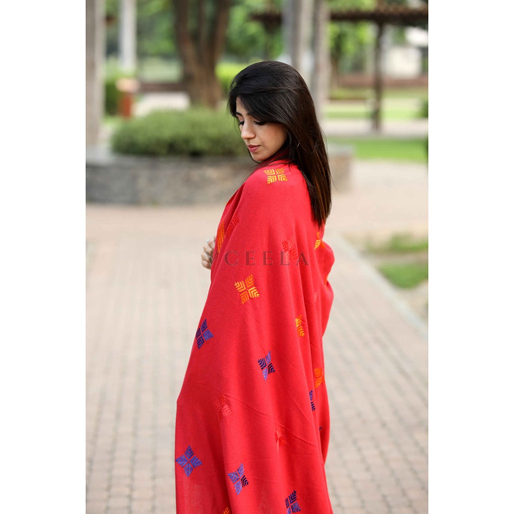 Embroidered Phulkari Shawl