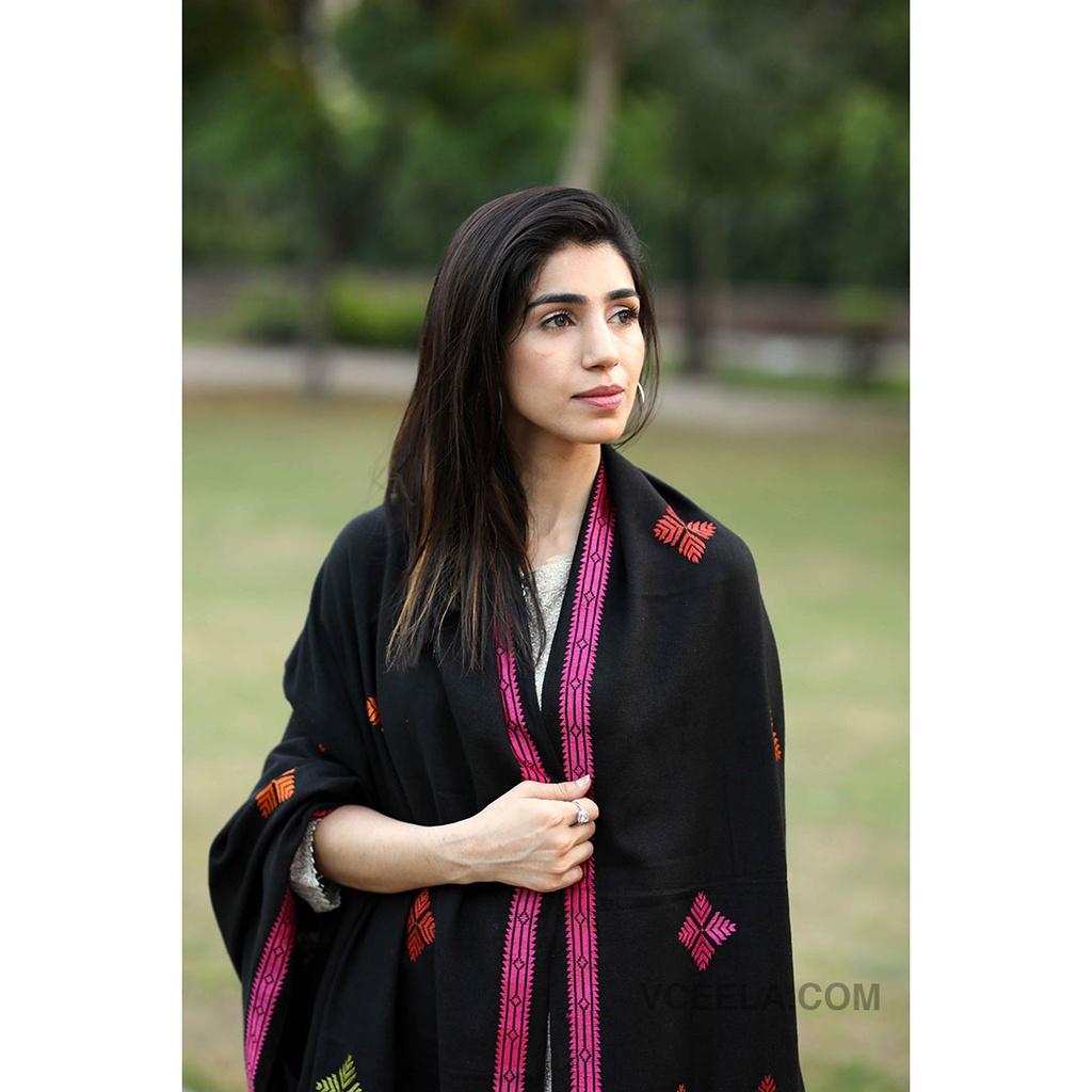 Embroidered Phulkari Shawl 