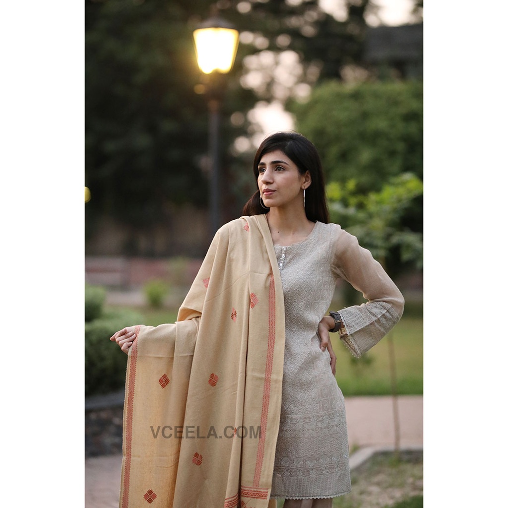 Embroidered Phulkari Shawl