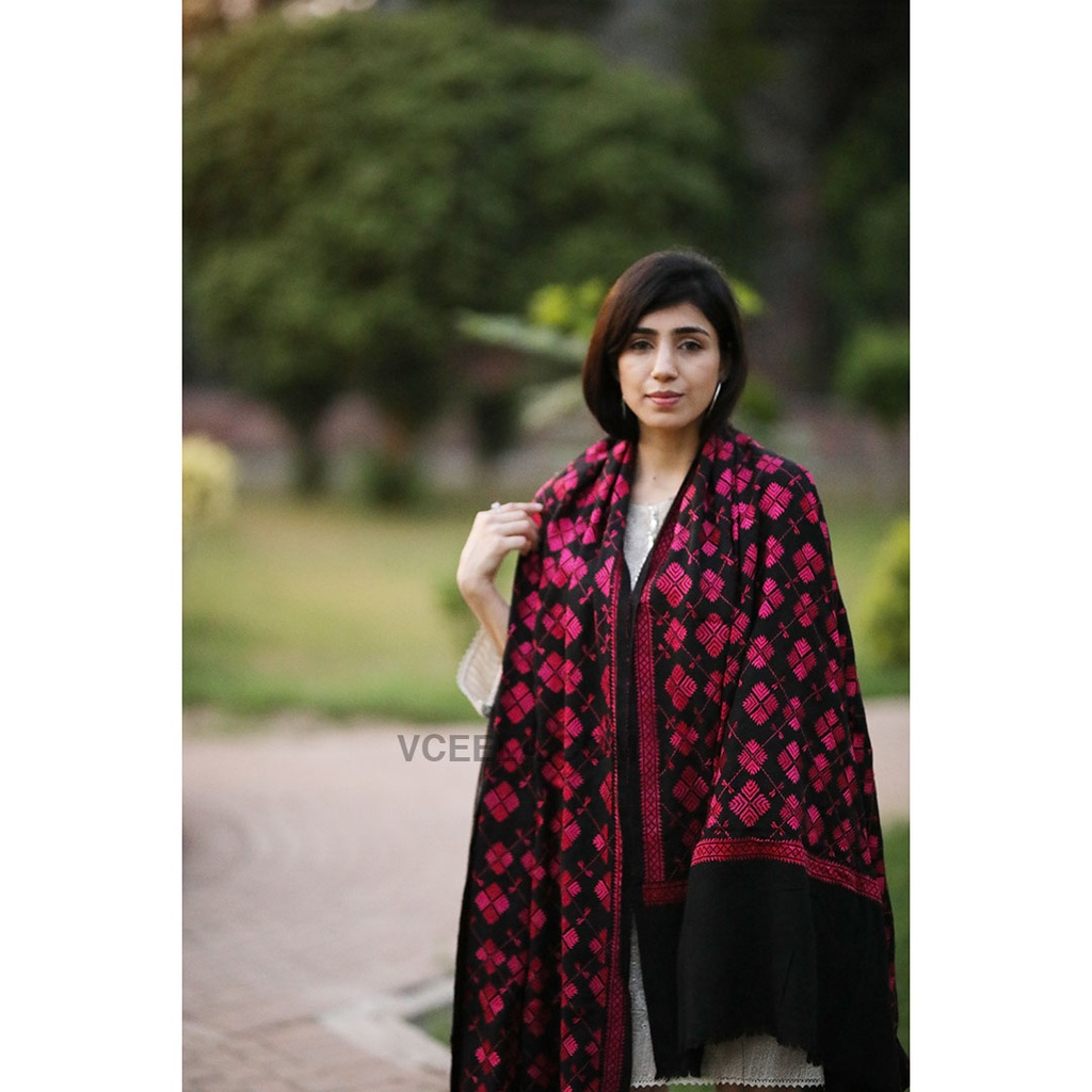 Embroidered Phulkari Shawl