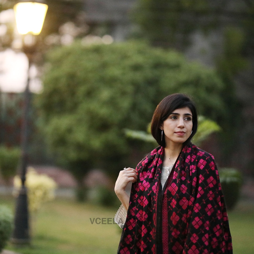 Embroidered Phulkari Shawl