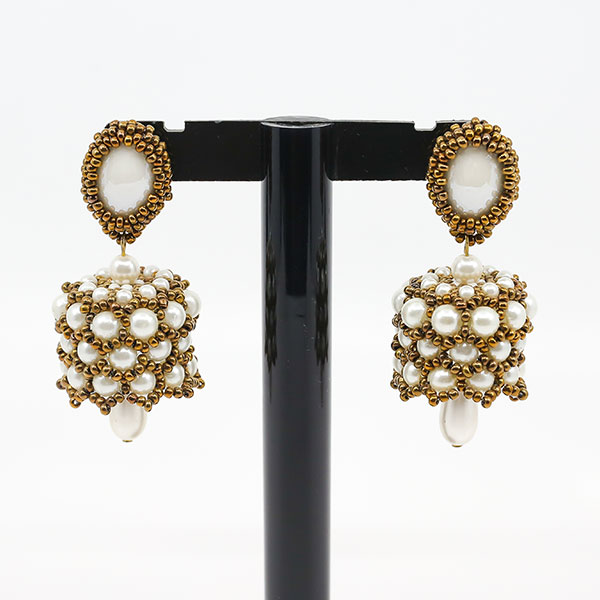 Handmade Beaded Jhumkis