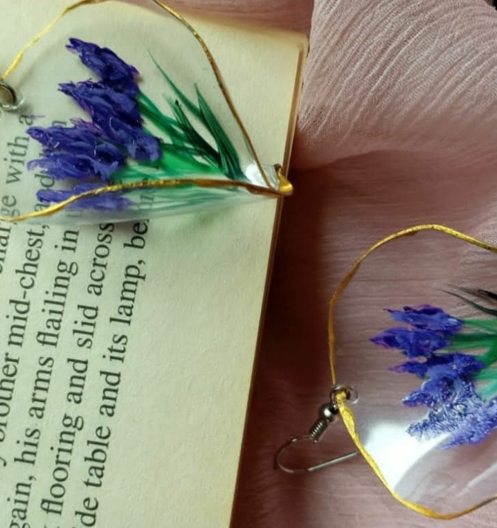 lavender earings IMG # 1