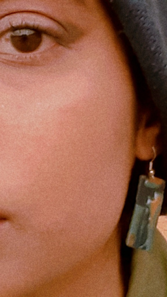 blue resin earings IMG # 1