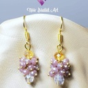 Beaded Grapes Earring IMG # 1