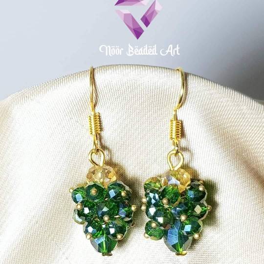 Beaded Grapes Earring IMG # 2