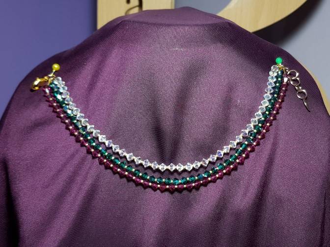 Swarovski 3 colour anklet IMG # 1