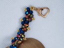 Double toned bracelet with heart lock IMG # 1