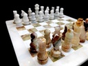 Marble onyx chess set 
