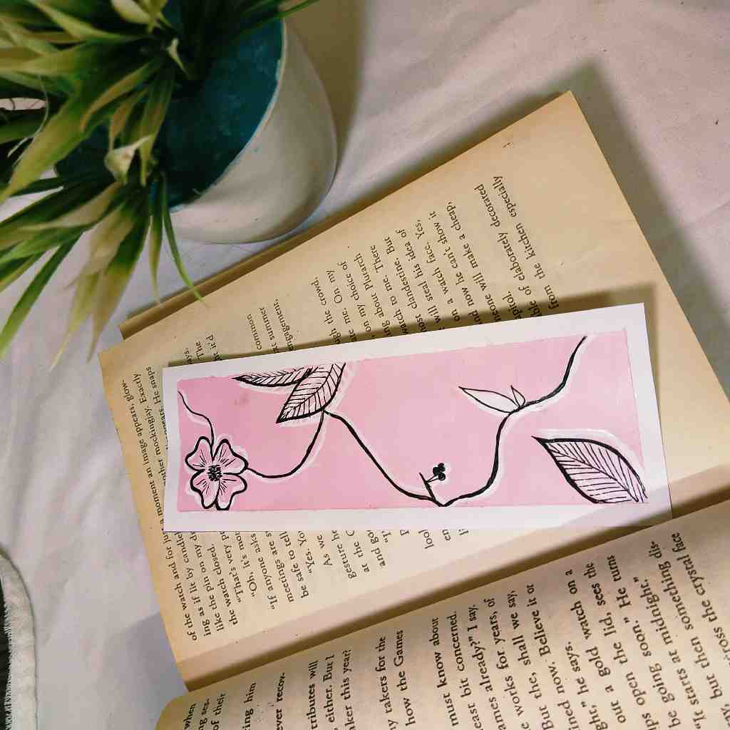 Pink Floral Bookmark IMG # 1