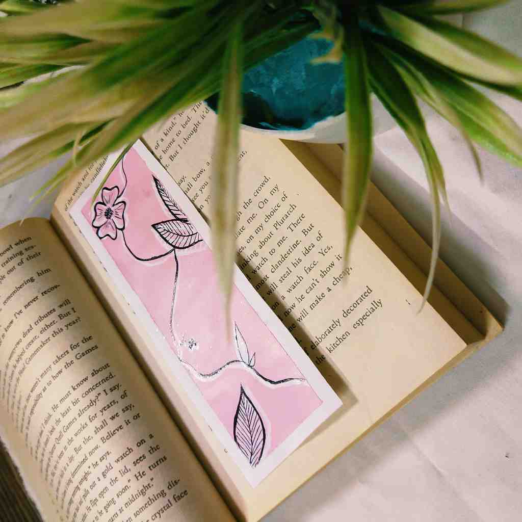 Pink Floral Bookmark IMG # 1