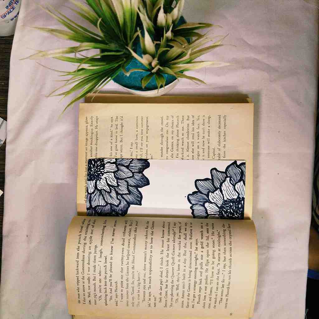 Black and White Line Art Bookmark IMG # 1