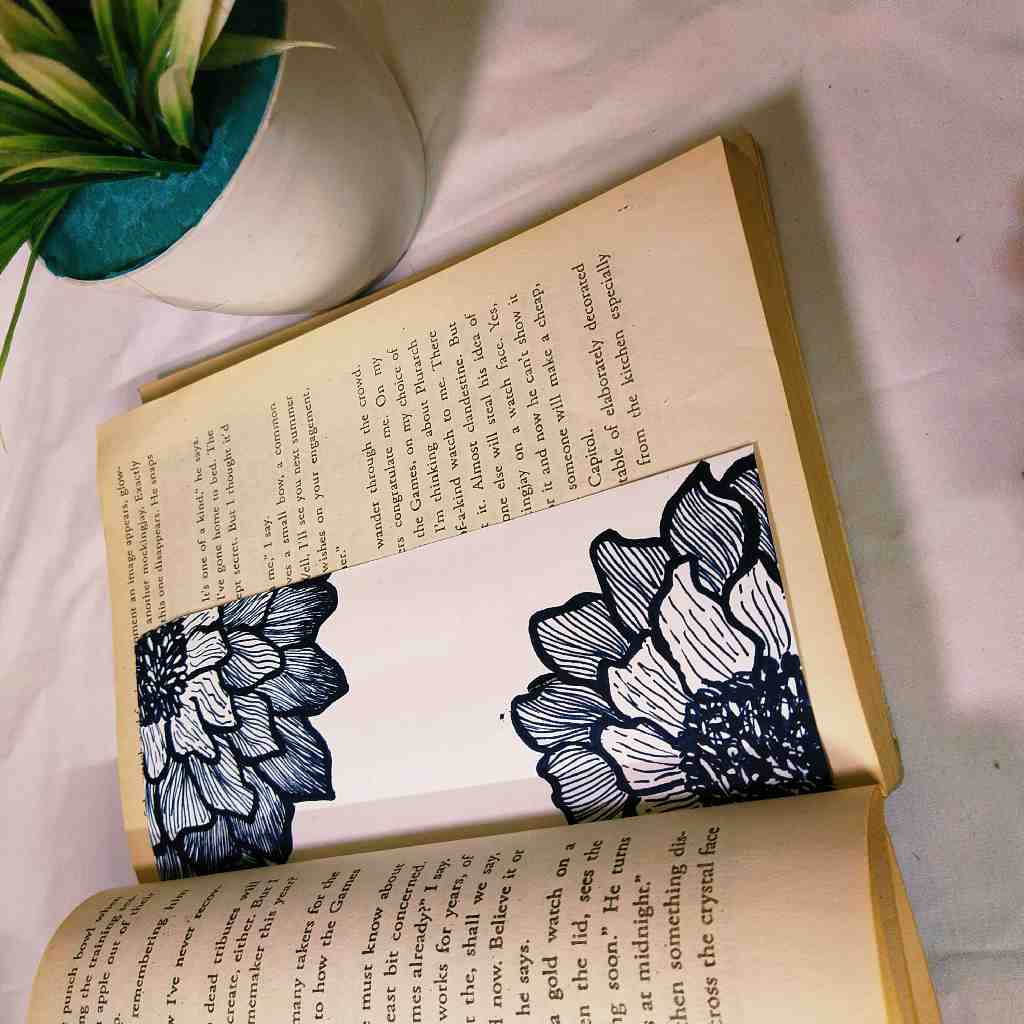 Black and White Line Art Bookmark IMG # 2