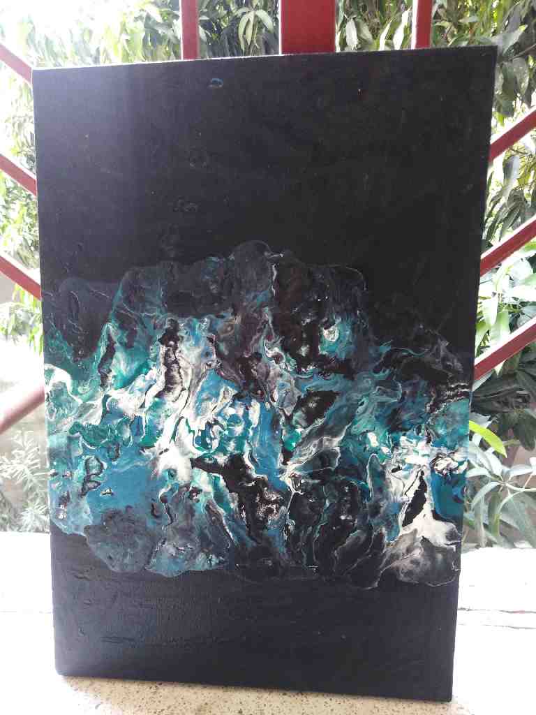 Maxican style acrylics pouring on canvas IMG # 1