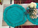 handkerchief 5 pieces 4 round and one rectangle IMG # 1