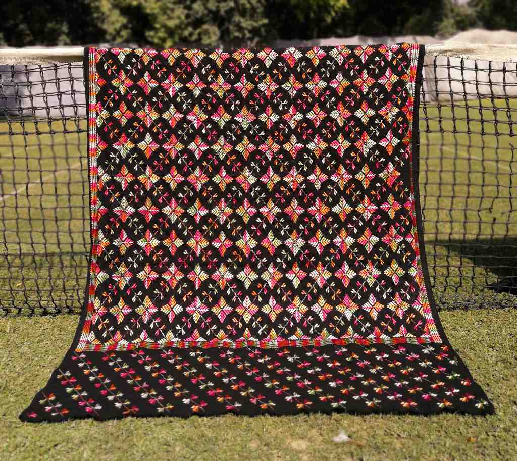 Embroidered Phulkari Shawl         - Duplicate IMG # 1