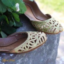 Handcrafted Floral Leather Khussa - Duplicate IMG # 1