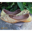 Handcrafted Floral Leather Khussa - Duplicate IMG # 1