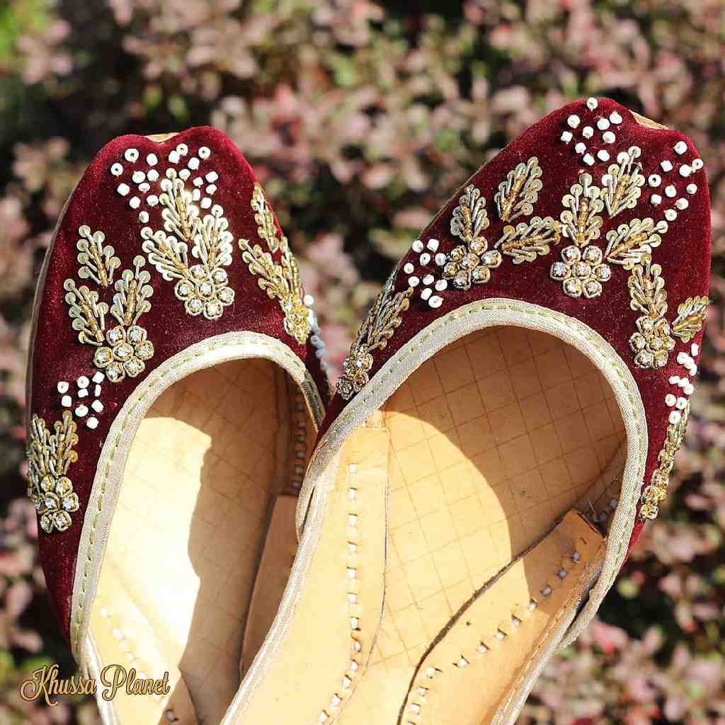 Handcrafted Dabka Work Khussa  - Duplicate IMG # 1