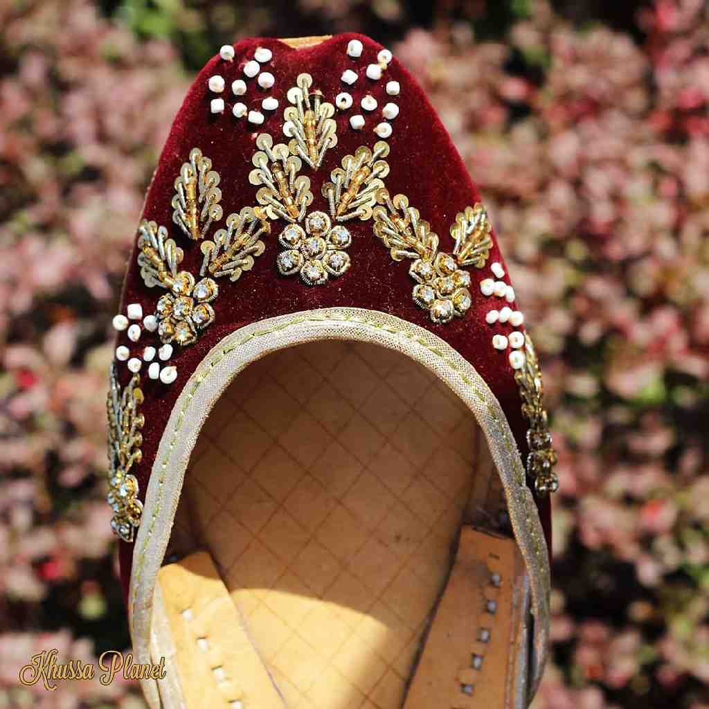 Handcrafted Dabka Work Khussa  - Duplicate IMG # 1