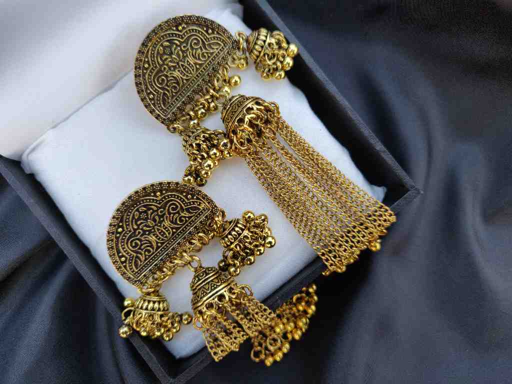 Hand-Crafted Antique Jhumkay Earrings - Duplicate IMG # 1