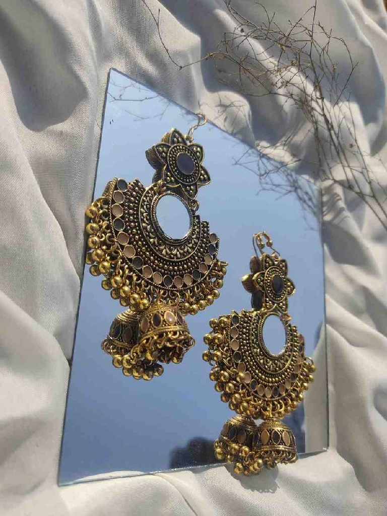 Antique oxidized Jhumkay Earrings  - Duplicate IMG # 1