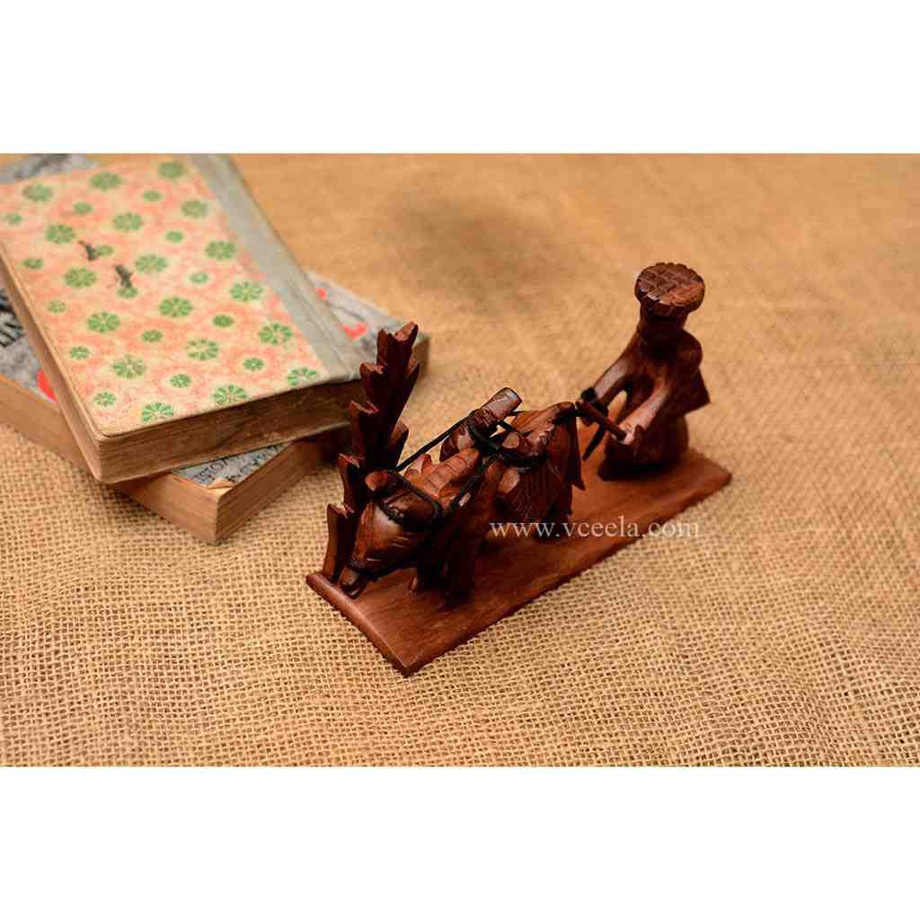 Cultural Wooden Bull in Fields IMG # 2