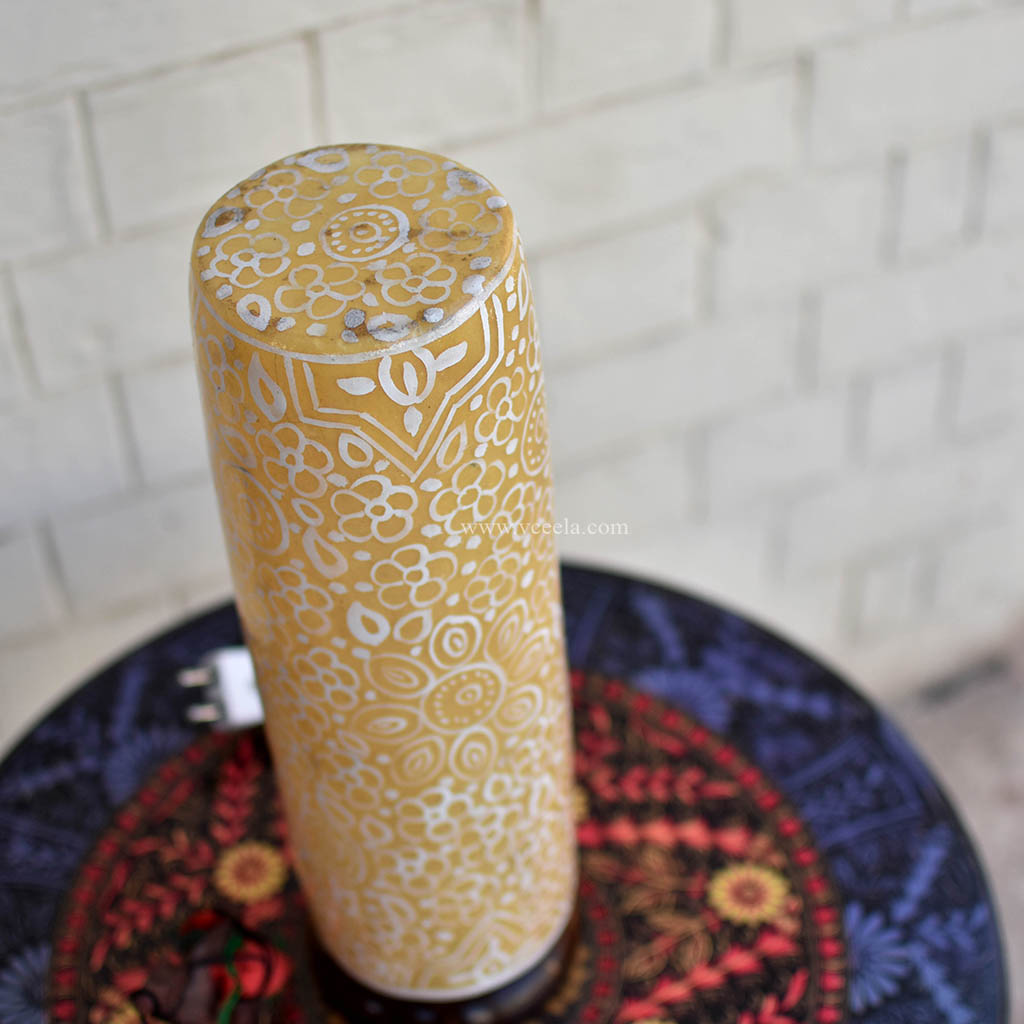 Hand Painted Camel Skin Lamp