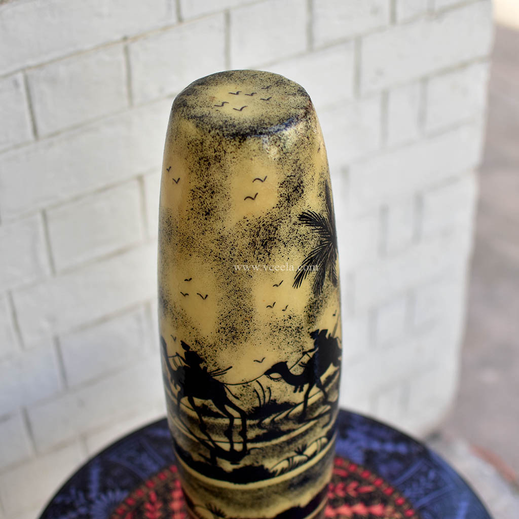 Hand Painted Camel Skin Lamp