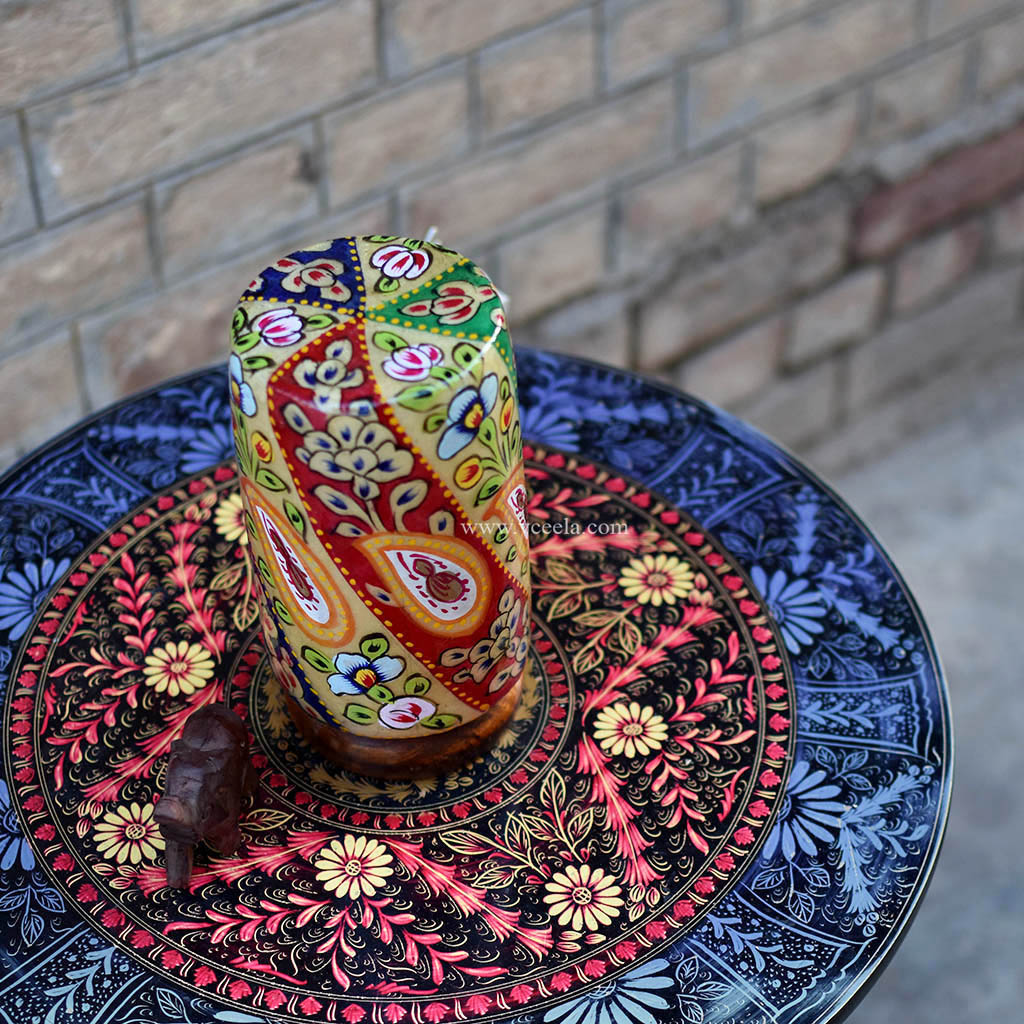 Hand Painted Camel Skin Lamp