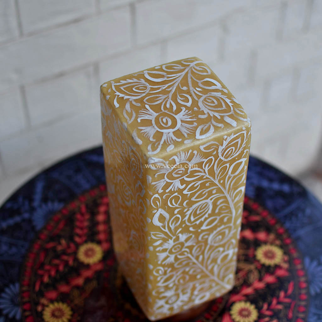 Hand Painted Camel Skin Lamp