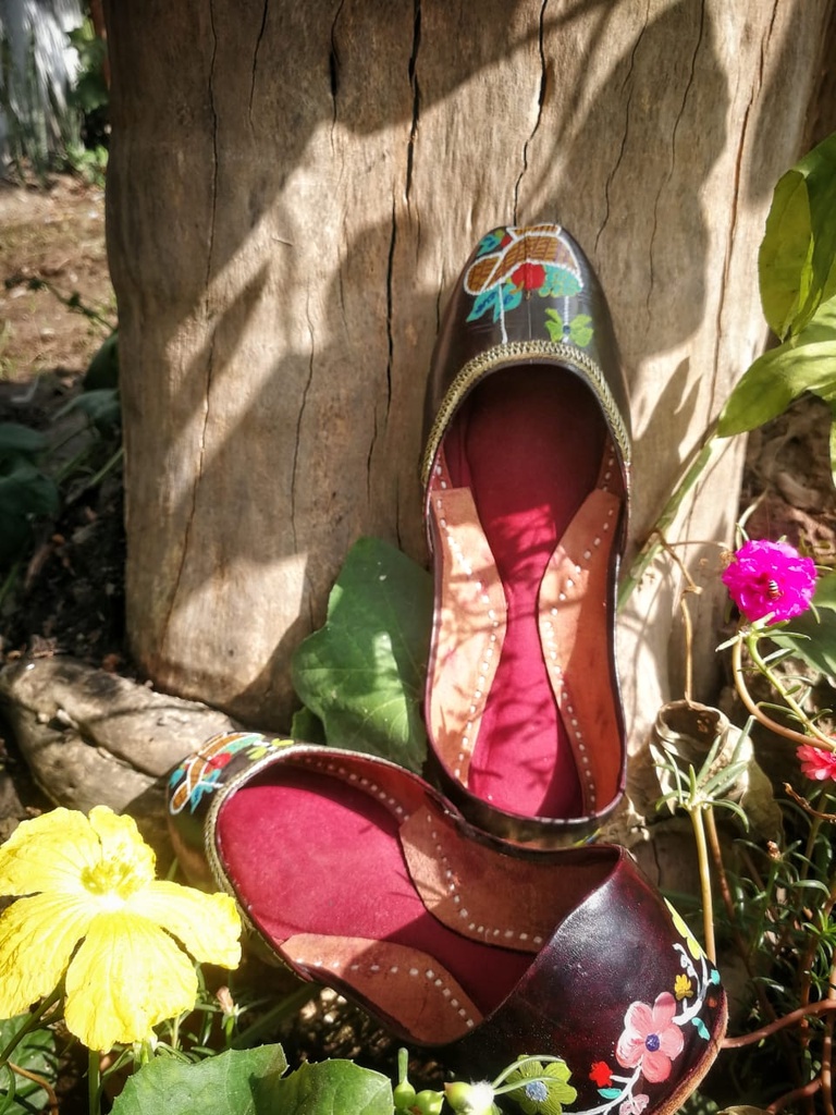 Hand Painted Leather Khussa