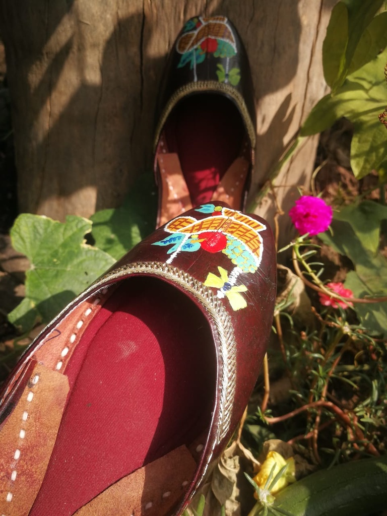 Hand Painted Leather Khussa