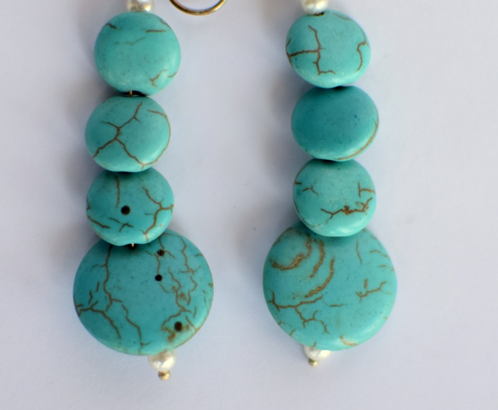 Feroza Stone Earings IMG # 9882