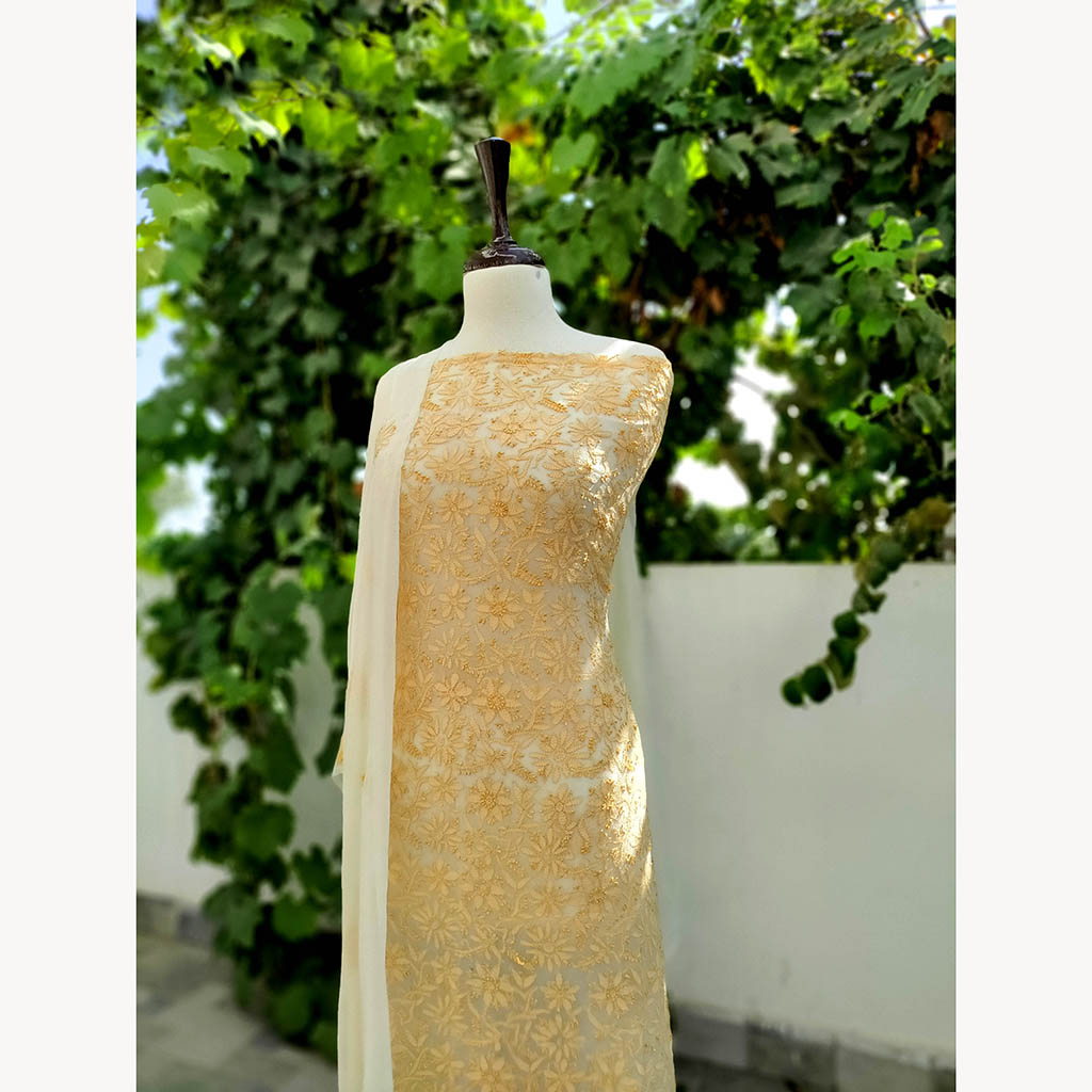 2 pc Unstitched kameez dupatta