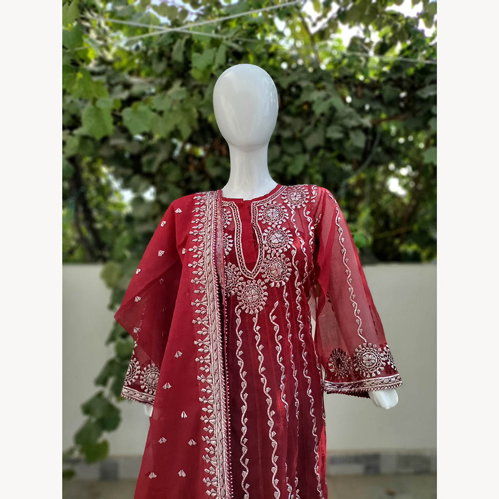 2 pc frock dupatta set