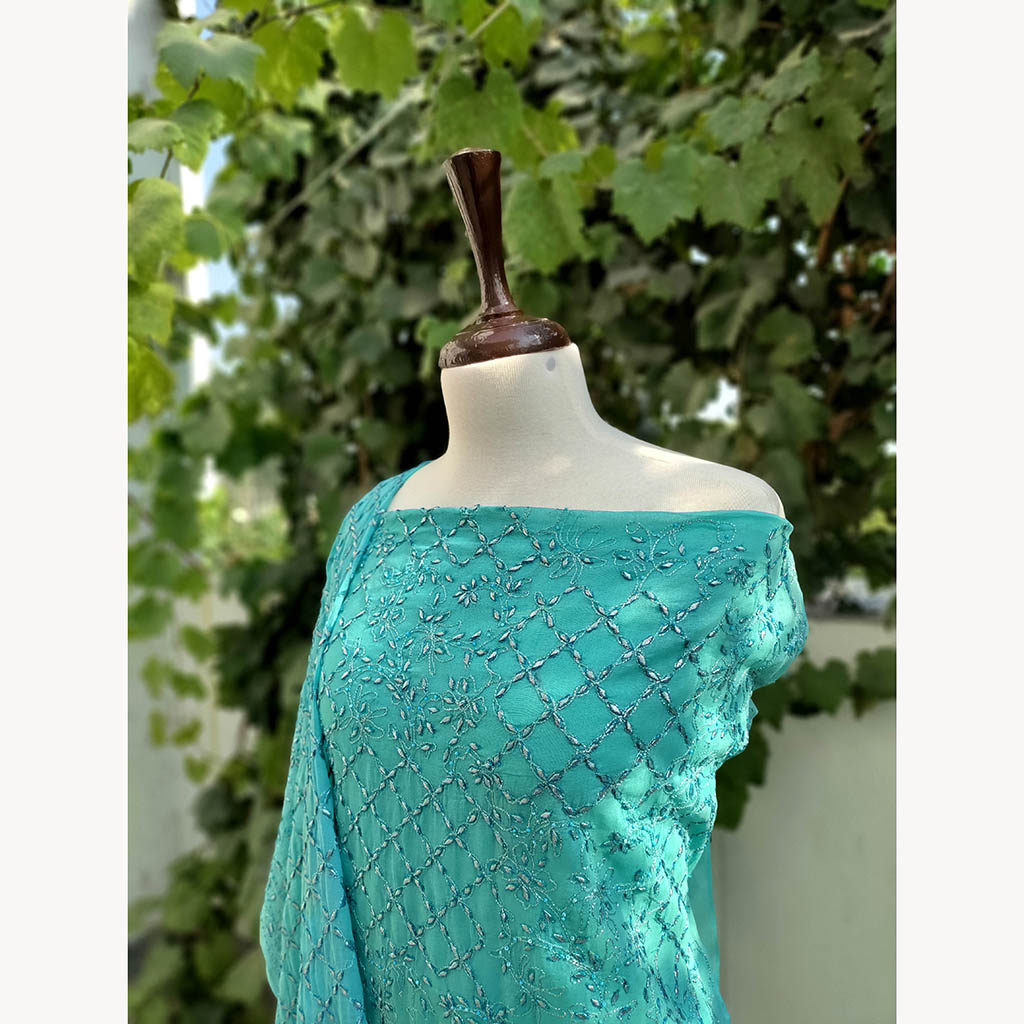 16. 2pc unstitched kameez dupatta set