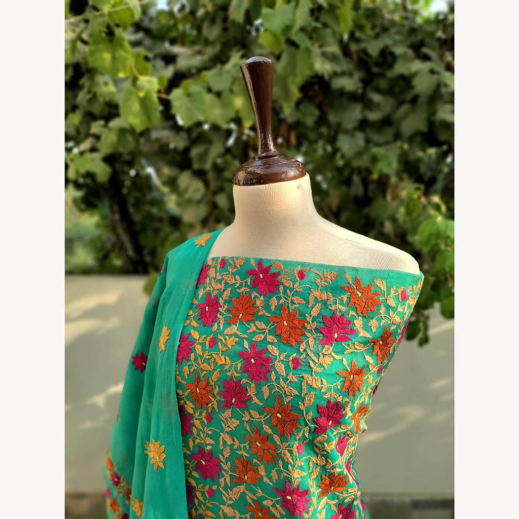 2pc unstitched kameez dupatta