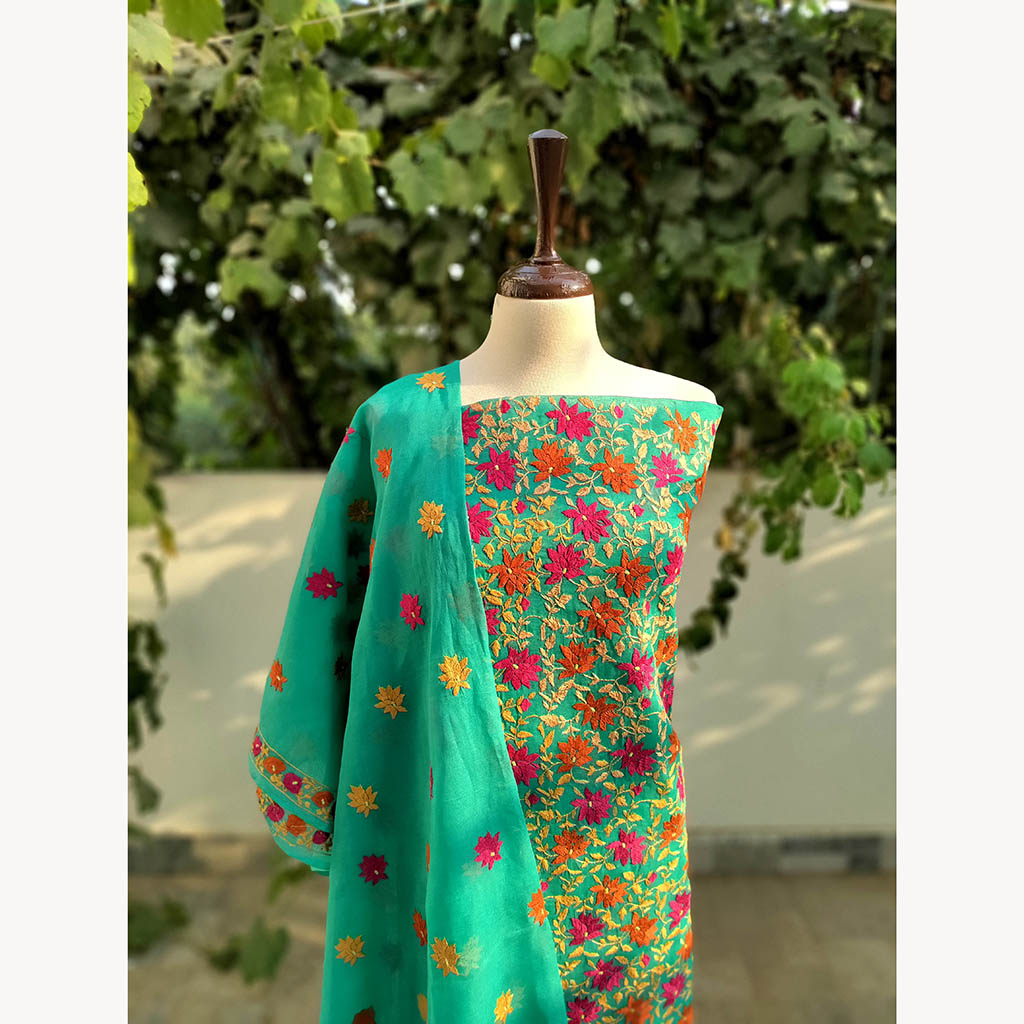 2pc unstitched kameez dupatta