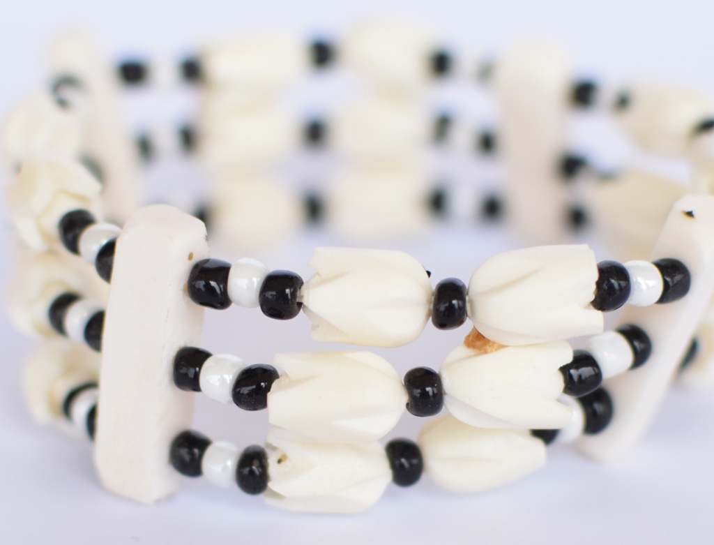 Camel Bone Beads Bracelet IMG # 9910