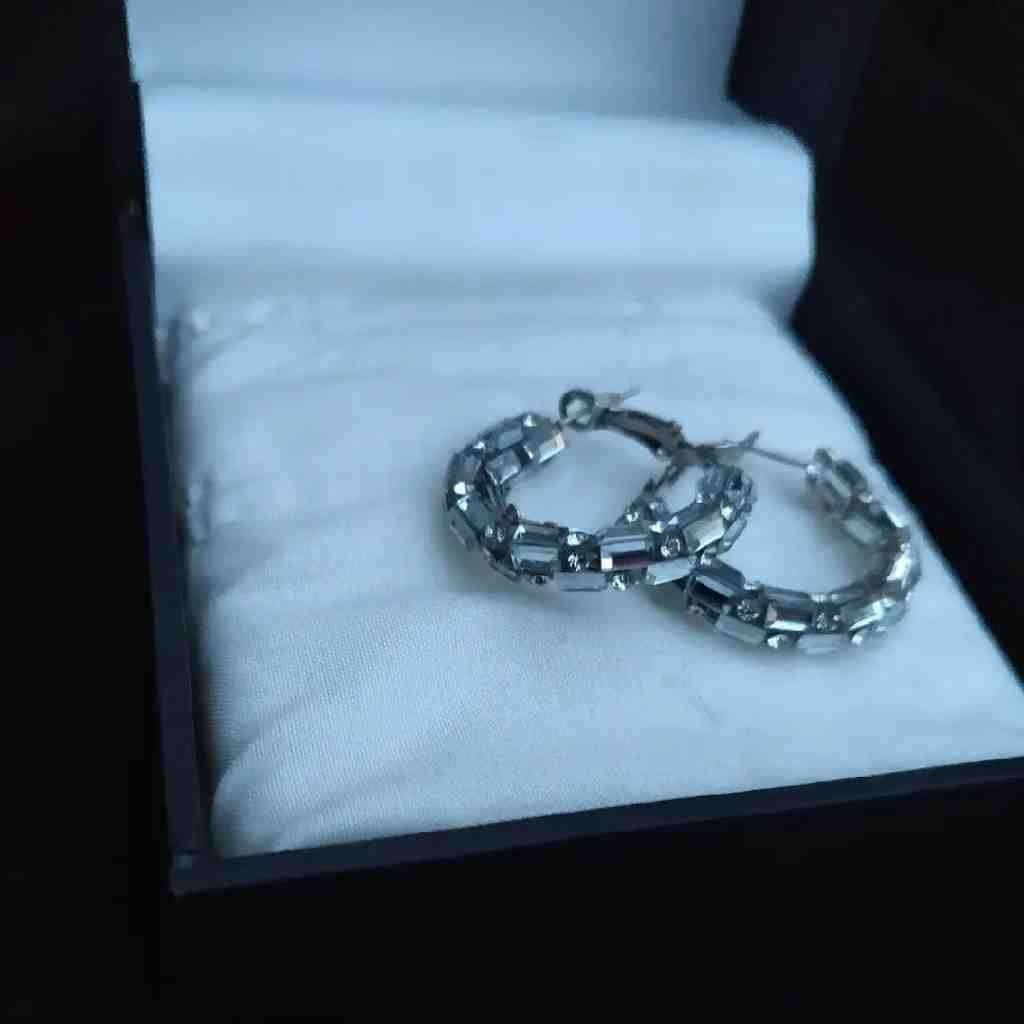 Silver Antique Dangling Jhumka Earrings - Duplicate IMG # 1